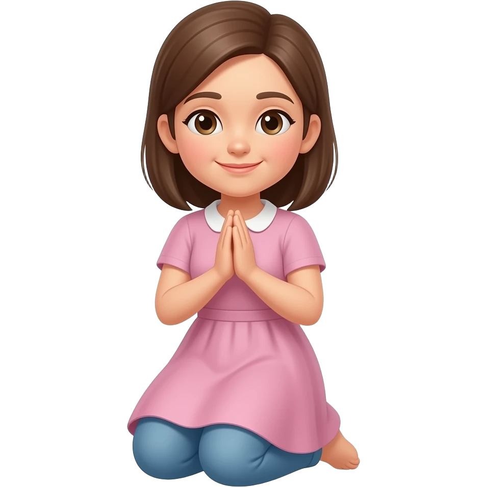 mujer  rezando  de rodillas emoji