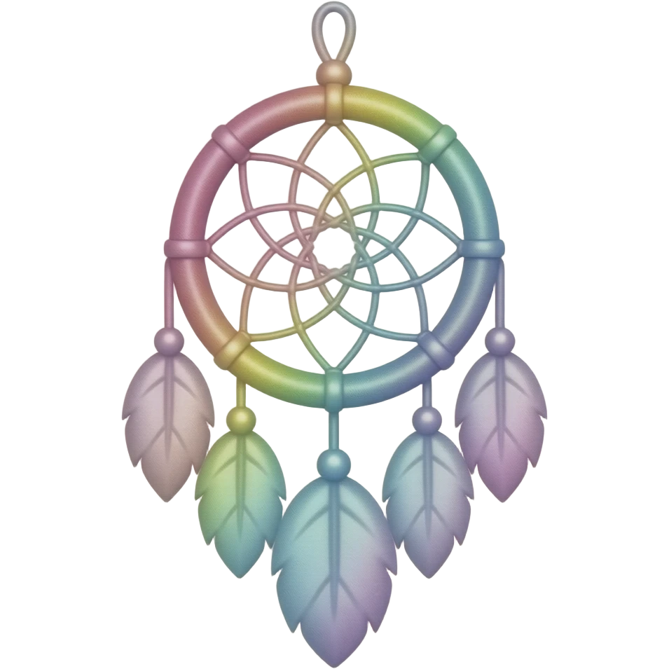 Pastel Rainbow-gradients-colored shiny sparkly glittery glossy smooth soft pretty aesthetic dreamcatcher emoji