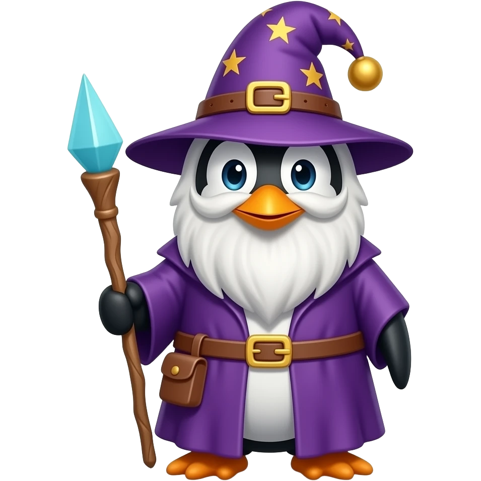 Penguin Wizard emoji