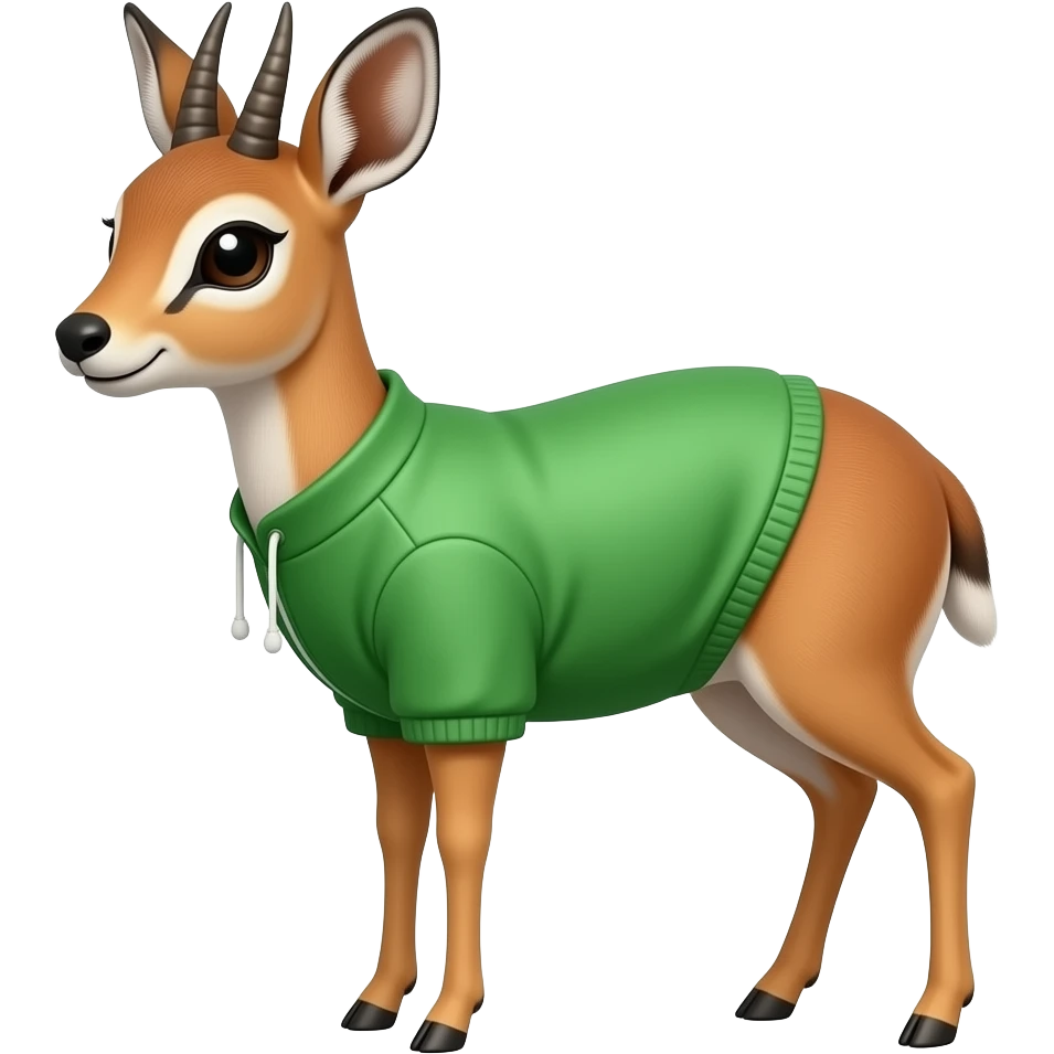 Dik dik wearing a green jumper emoji