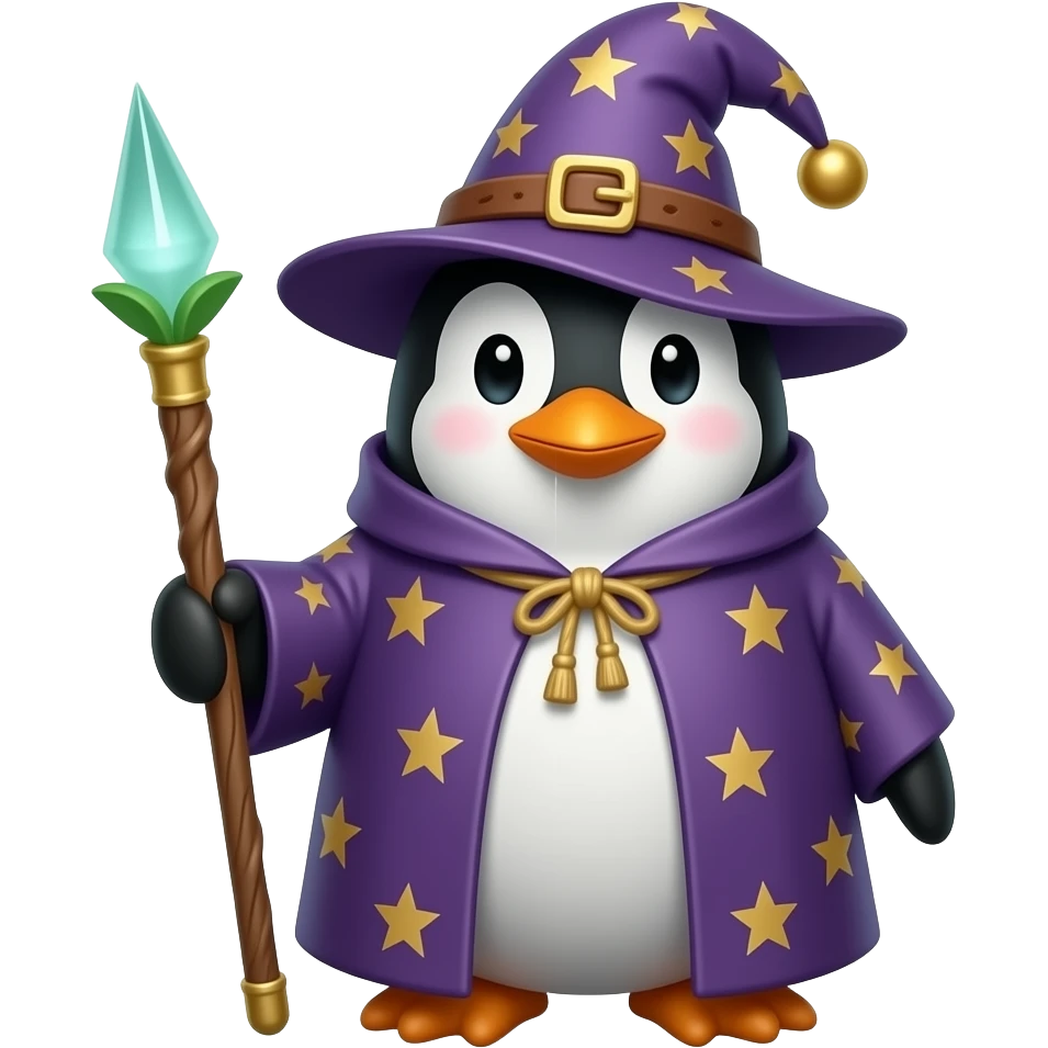Penguin Wizard emoji