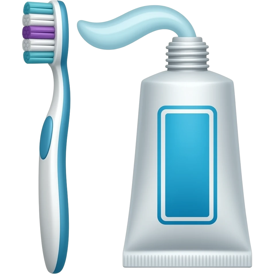 Toothbrush toothpaste emoji