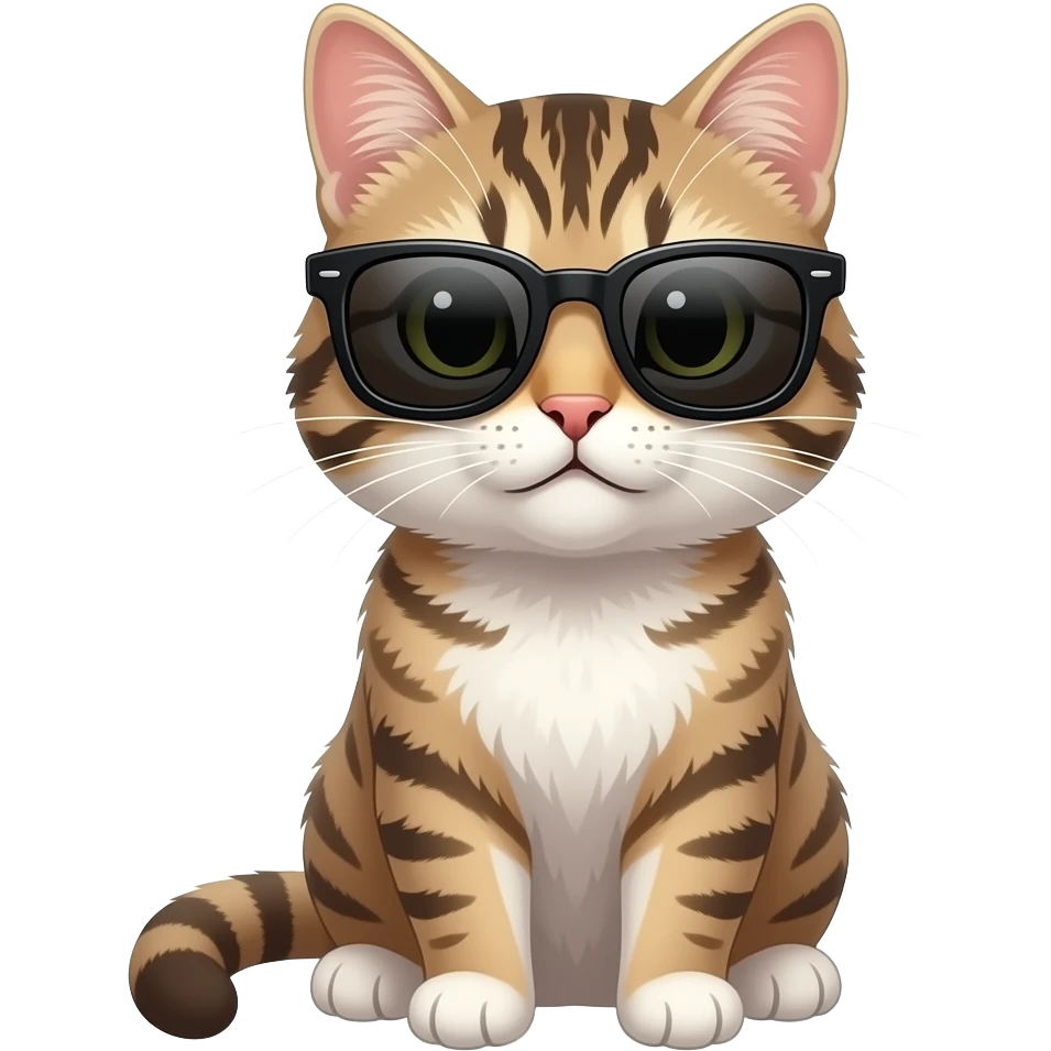Cat wearing sunglasses emoji