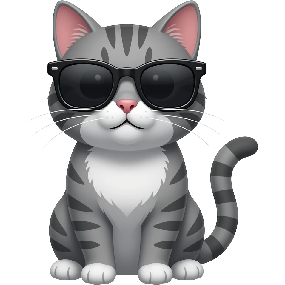 Cat wearing sunglasses emoji
