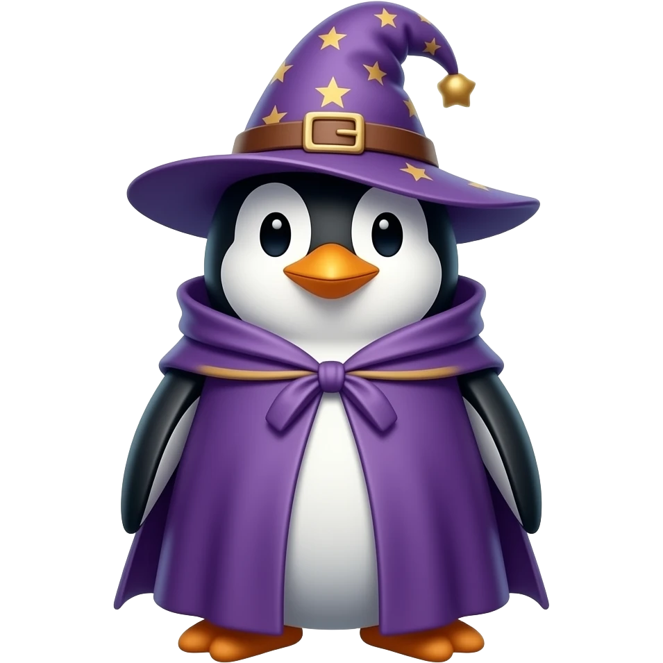 Penguin Wizard emoji