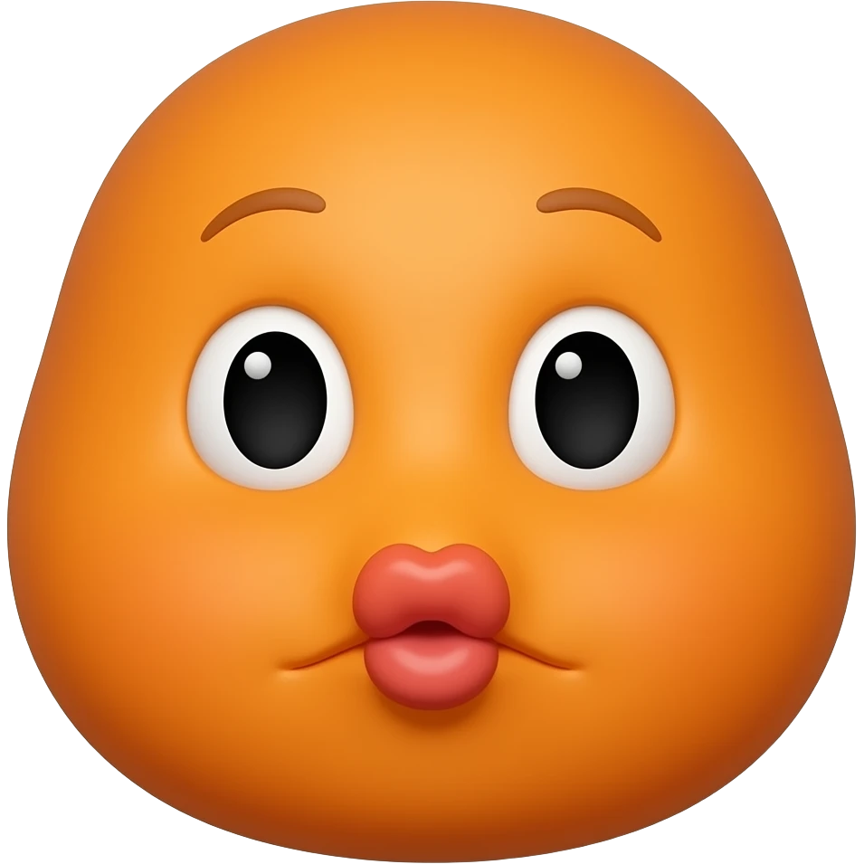 Go back two  more orange and pouting with his small mouth emoji