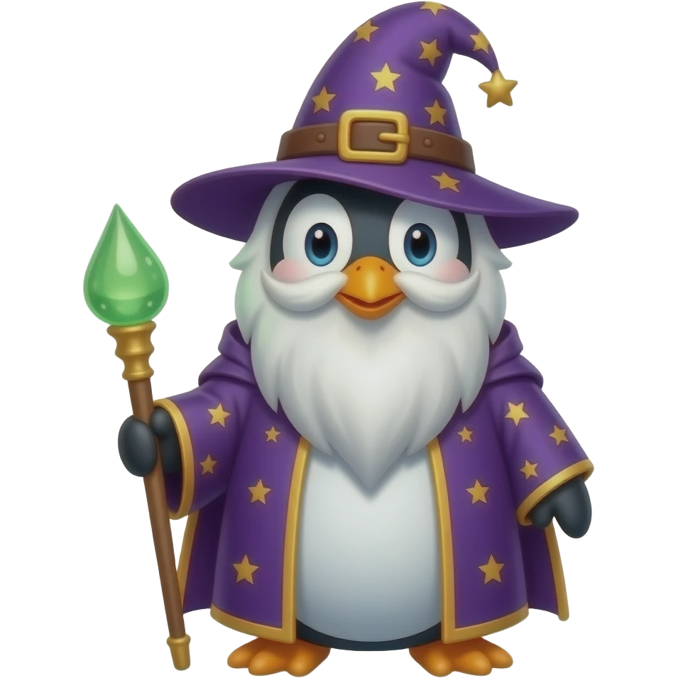Penguin Wizard emoji