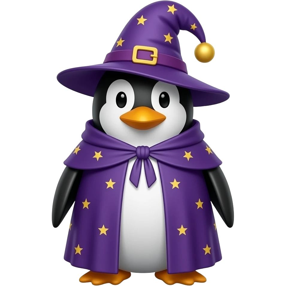 Penguin Wizard emoji