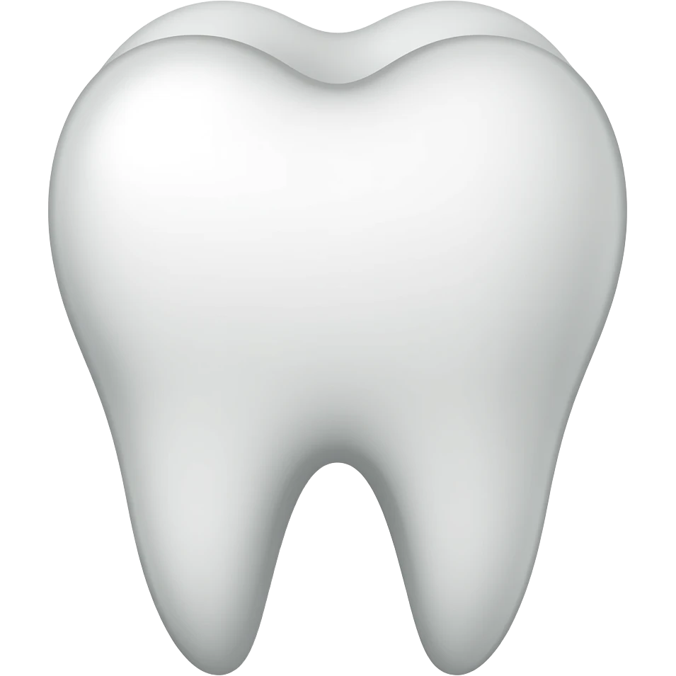 realistic tooth emoji