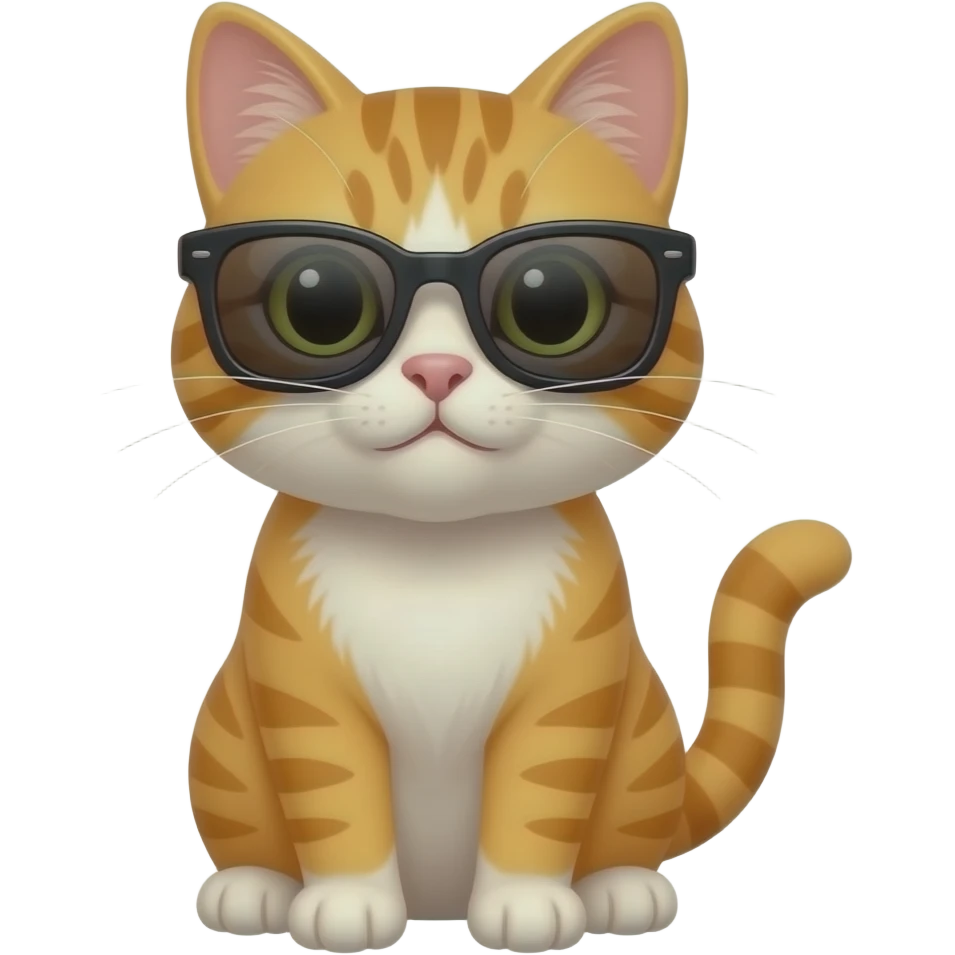 Cat wearing sunglasses emoji