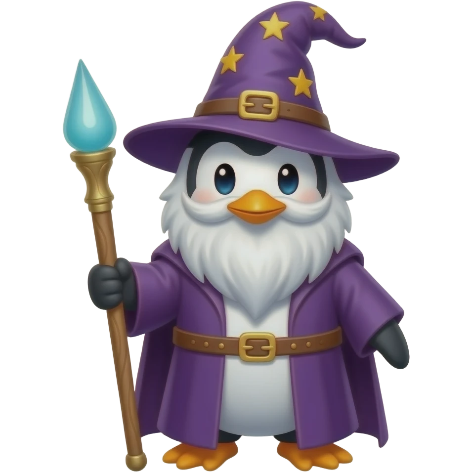 Penguin Wizard emoji