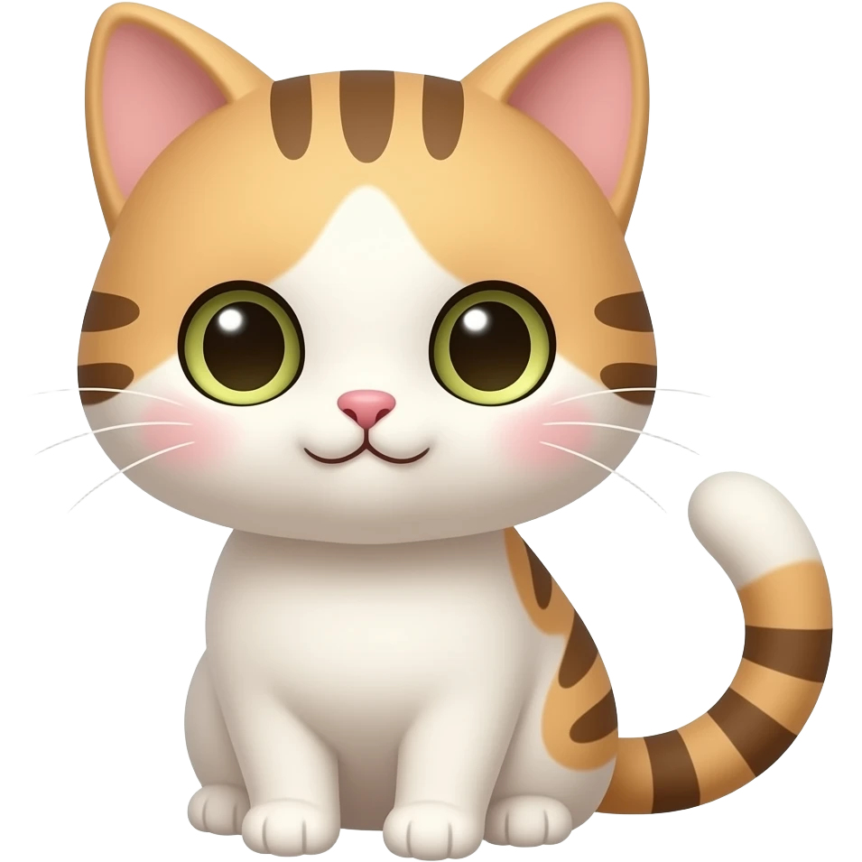 Cute Cat chibi sticker disney style emoji