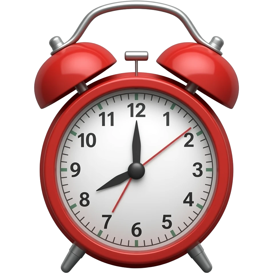 red alarm clock emoji