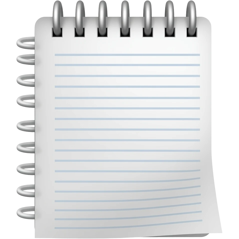 white notebook emoji