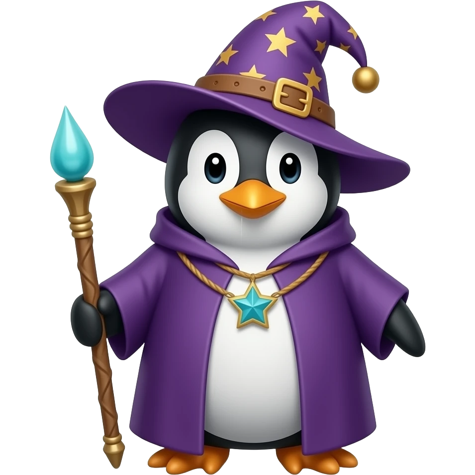 Penguin Wizard emoji
