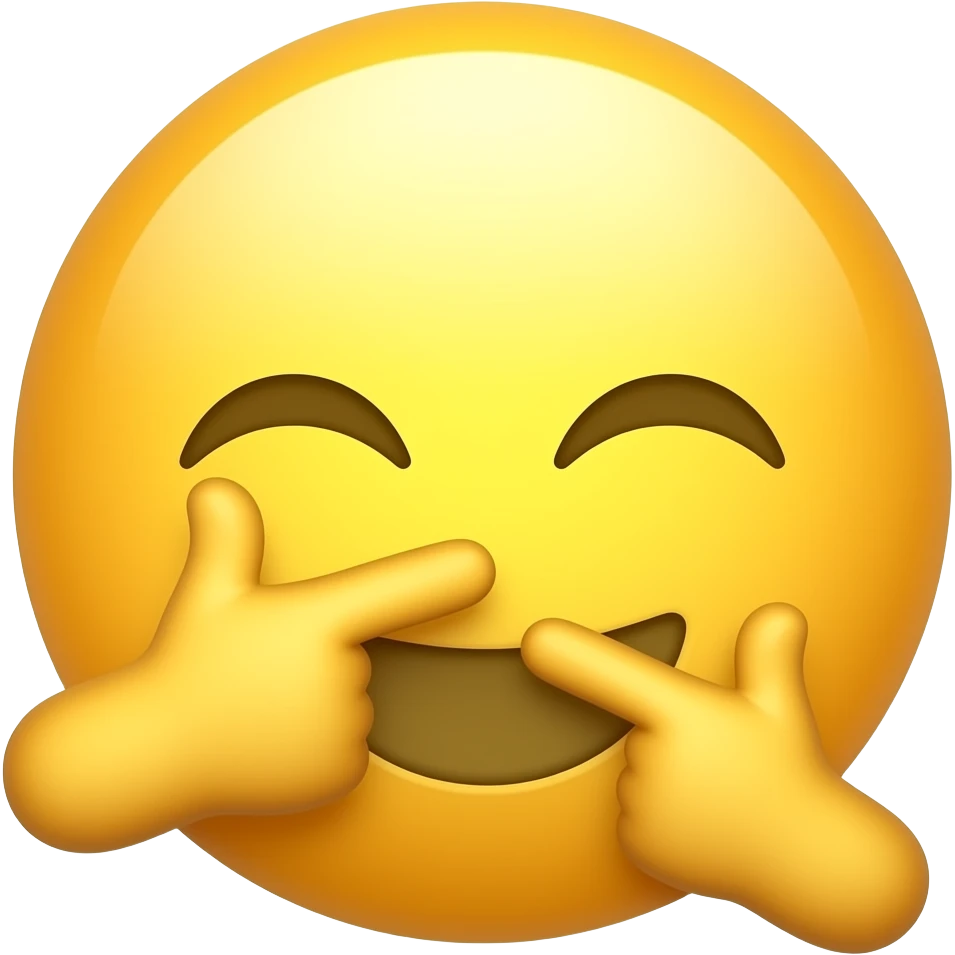 Круглый желтый Смайл  жест dab emoji