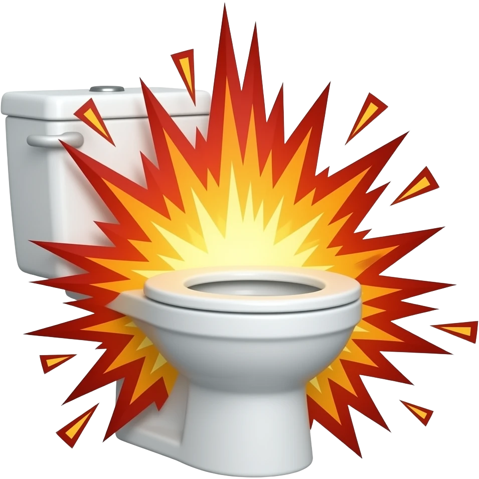exploding toilet emoji