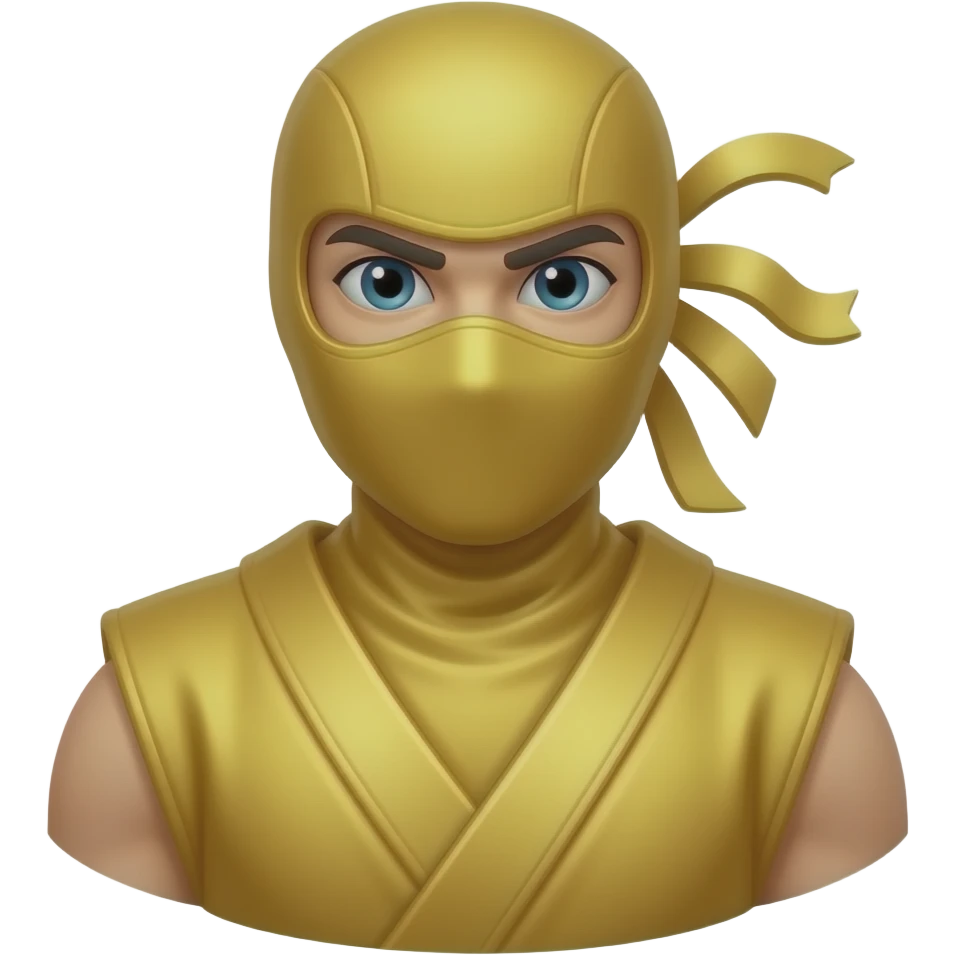 Golden ninja emoji chest and up emoji