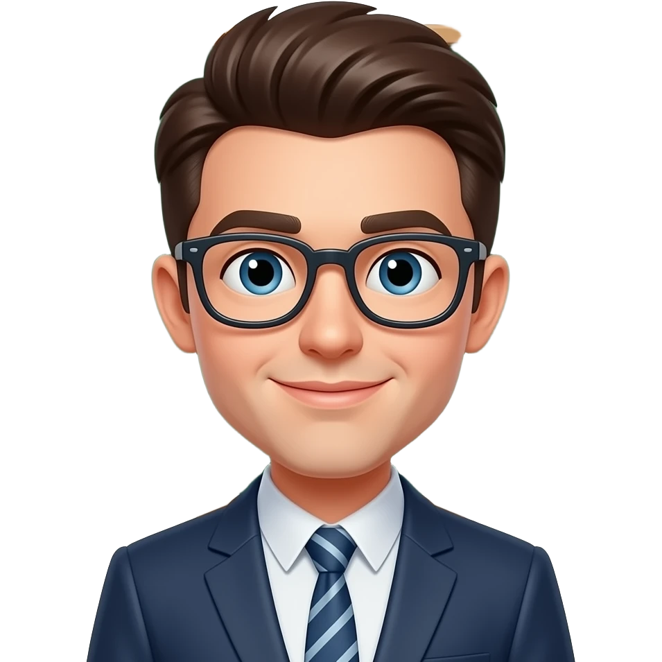 Человек в очках сзади него зеленая школьная доска emoji