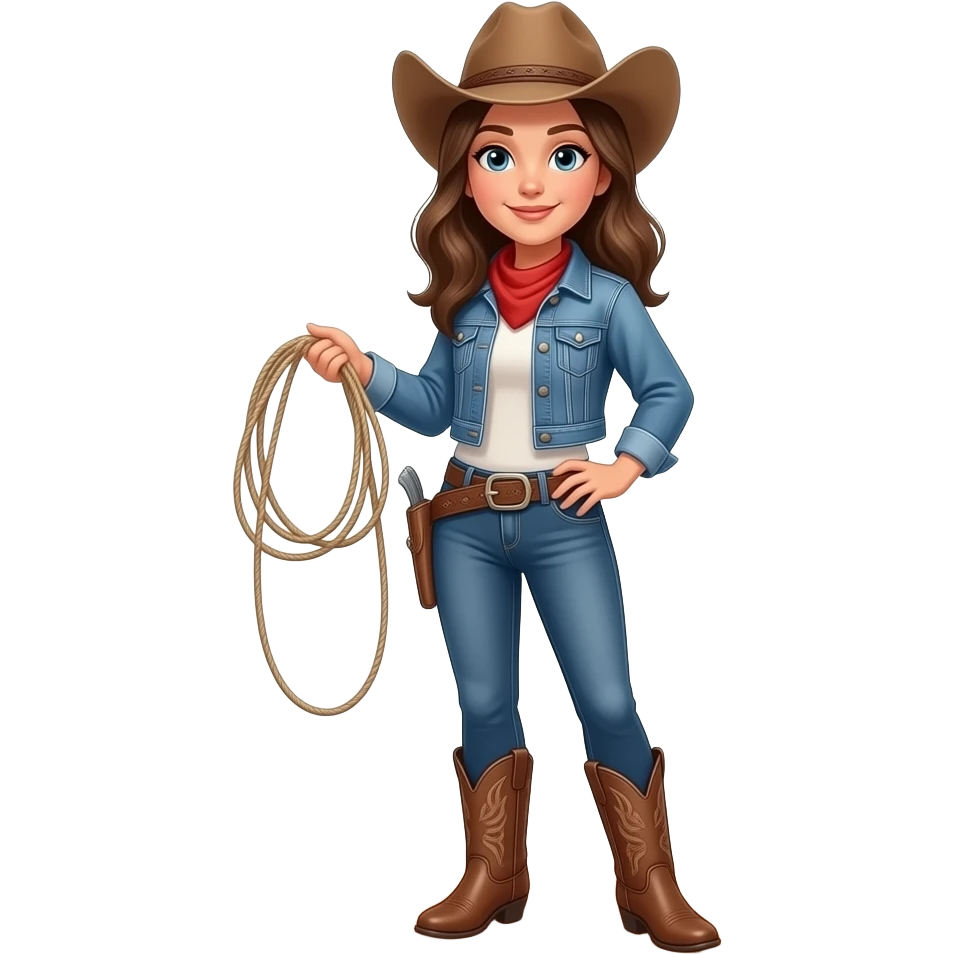 Create a cowgirl emoji