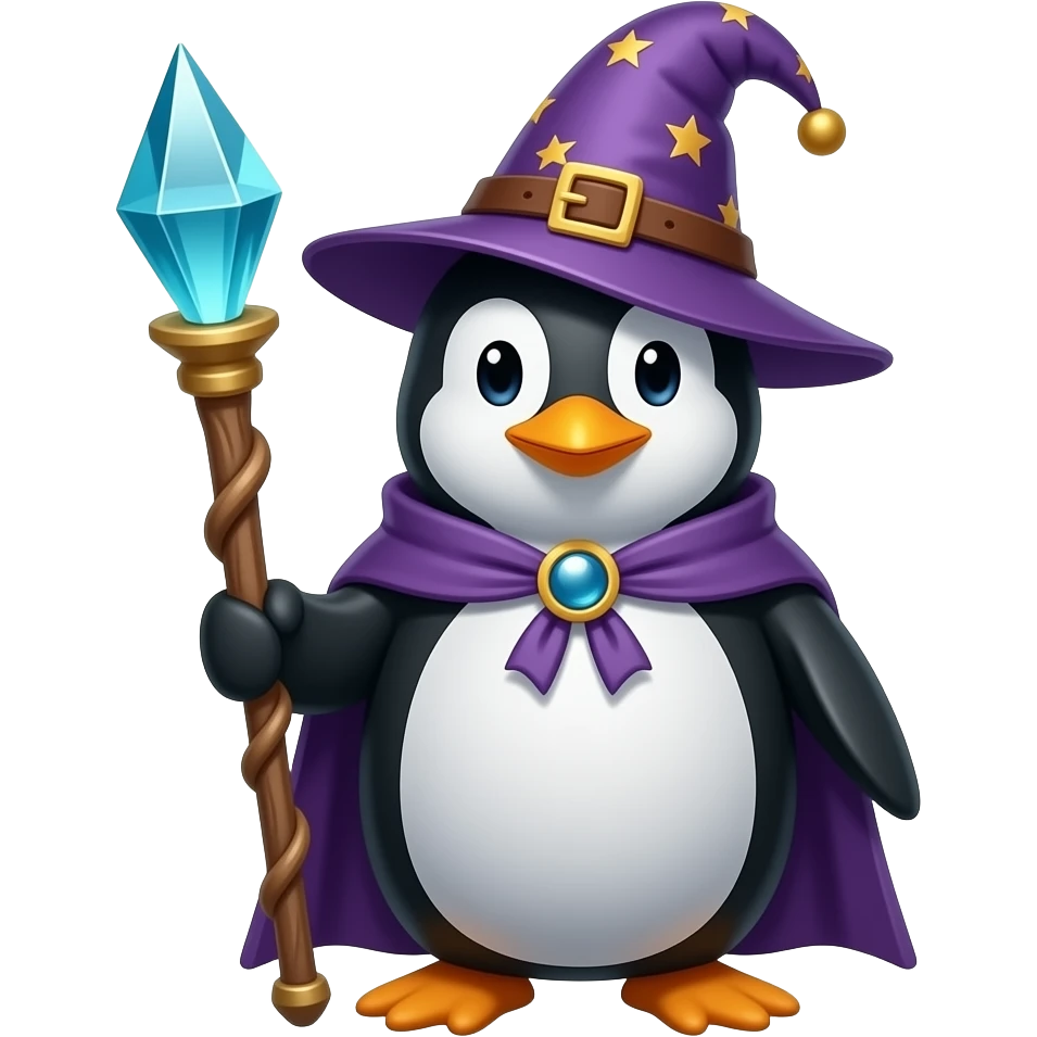 Penguin Wizard emoji