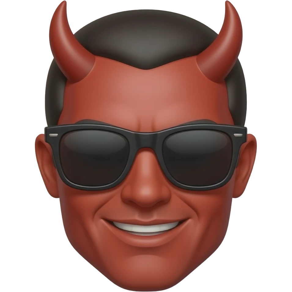 Red devil with Sunglasses emoji