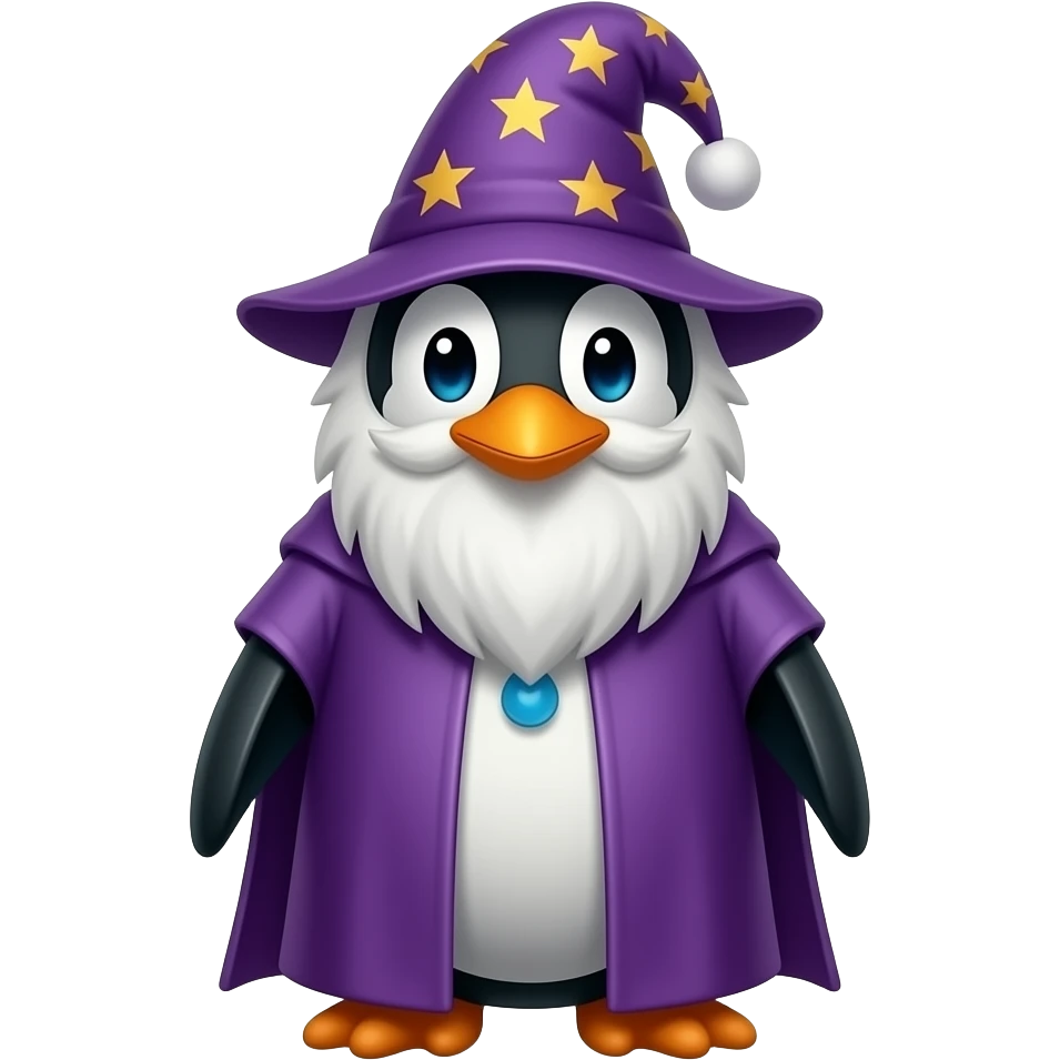 Penguin Wizard emoji