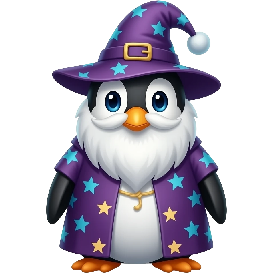Penguin Wizard emoji
