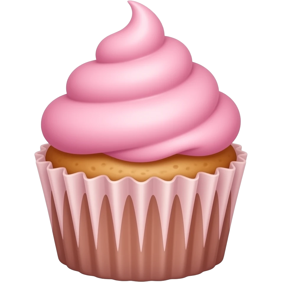 Cupcake with pink icing emoji