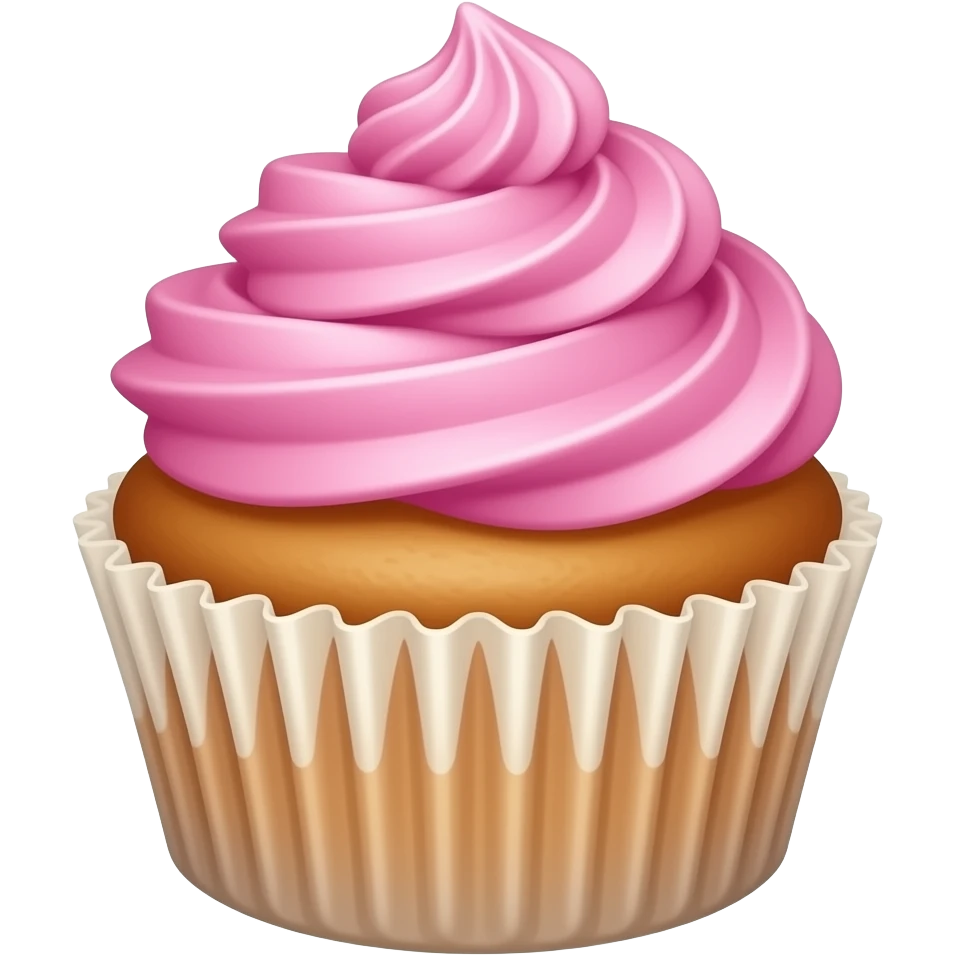 Cupcake with pink icing emoji