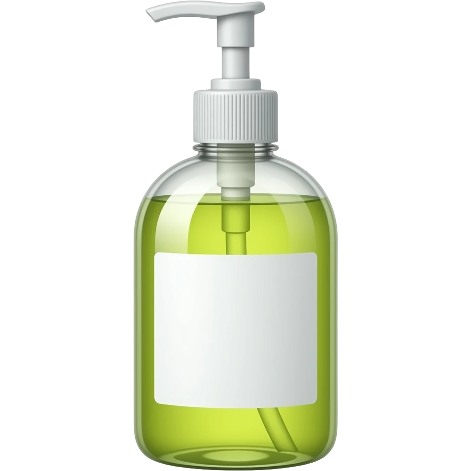 bottle of yellow green liquid soap emoji