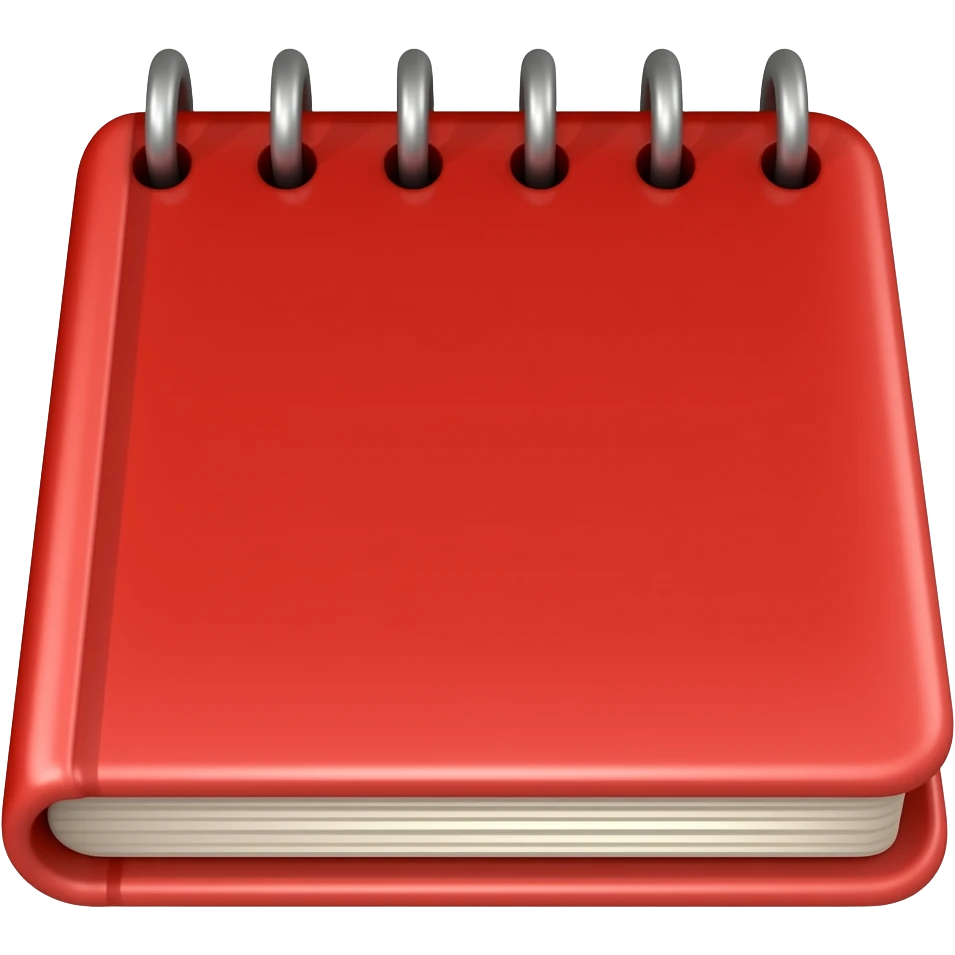 red notebook emoji