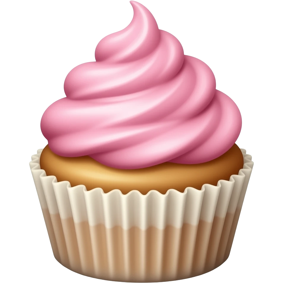 Cupcake with pink icing emoji