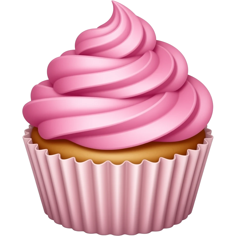Cupcake with pink icing emoji