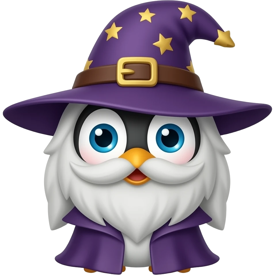 Penguin Wizard emoji