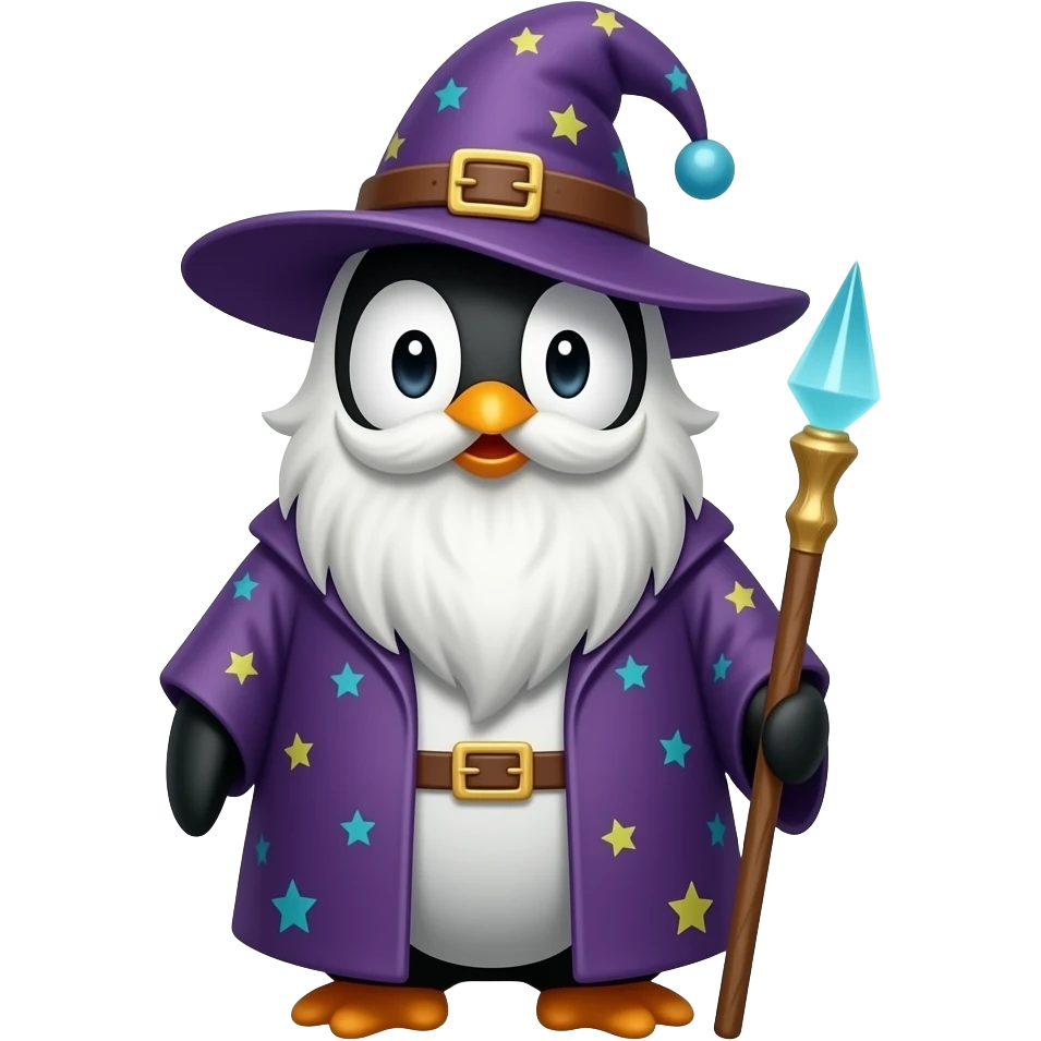 Penguin Wizard emoji