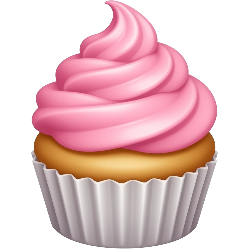 Cupcake with pink icing emoji