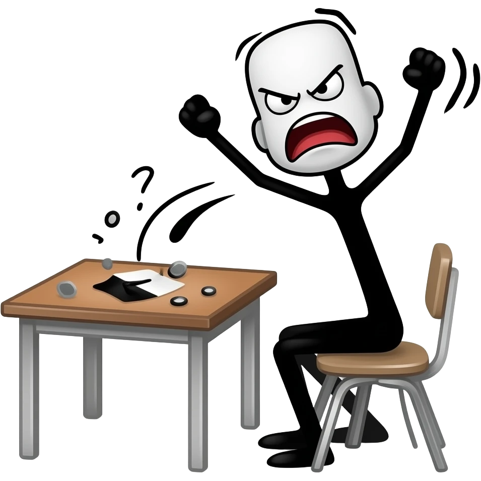table flipping raging stick figure man emoji