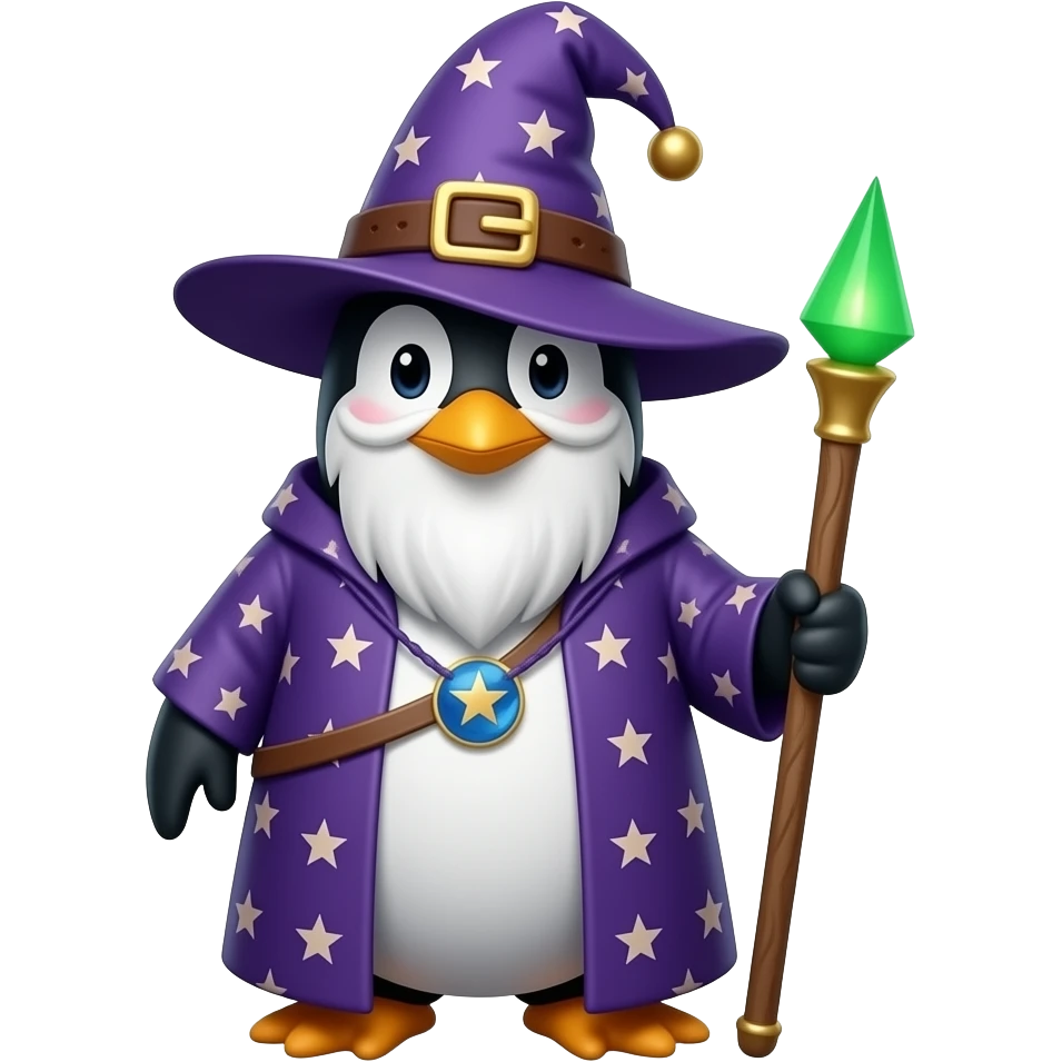 Penguin Wizard emoji