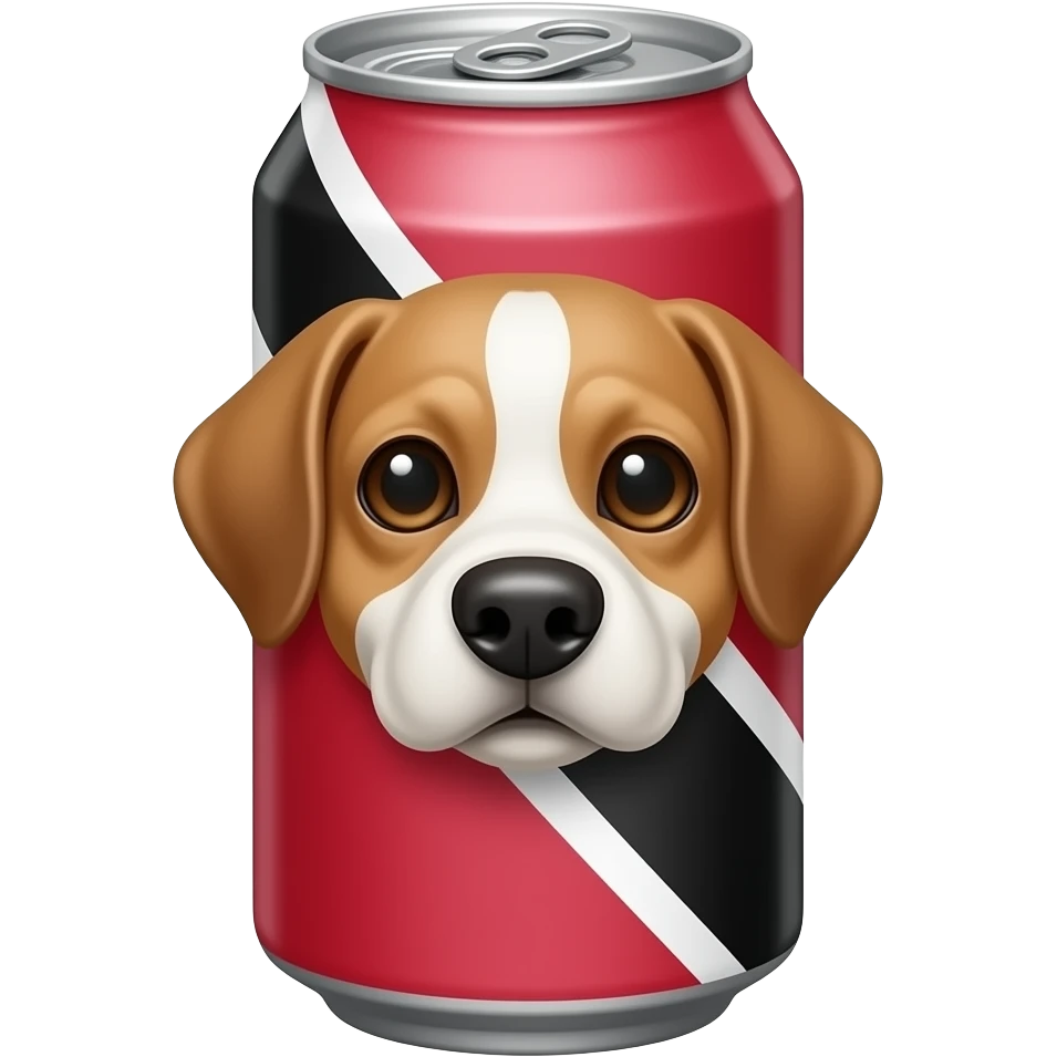 Dog, beer can and trinidad flag emoji
