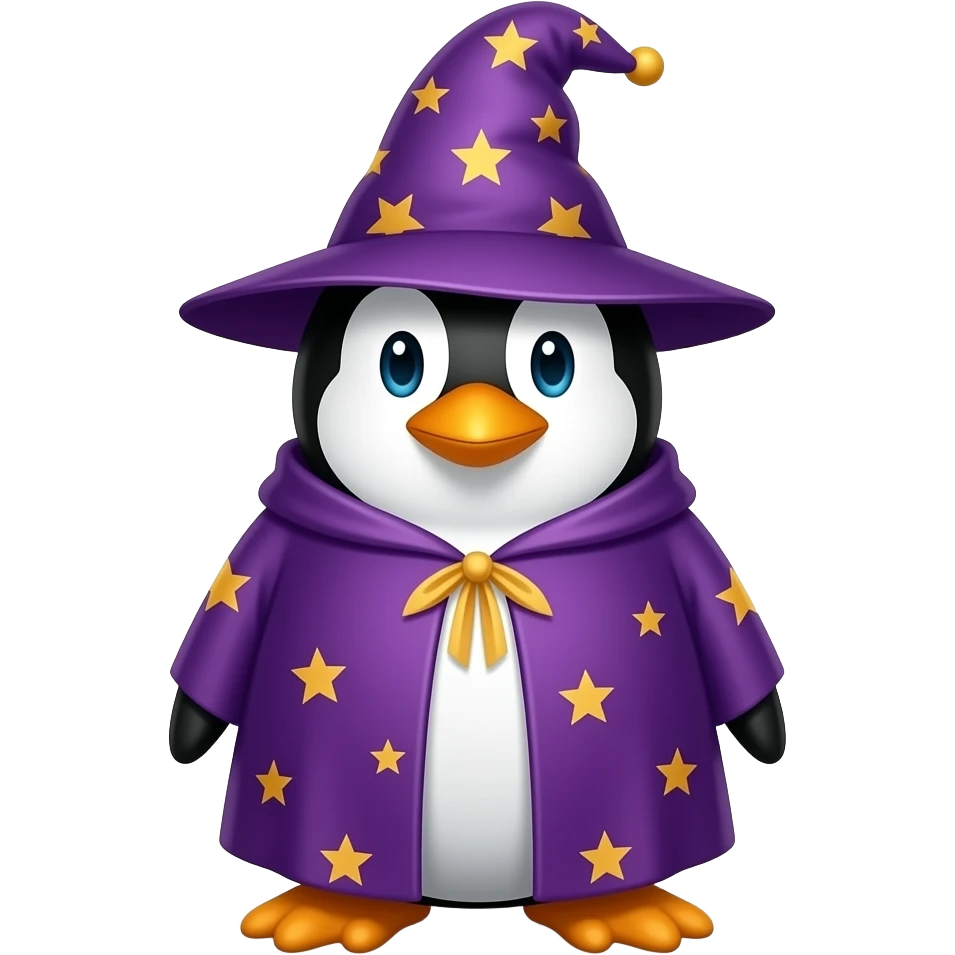 Penguin Wizard emoji