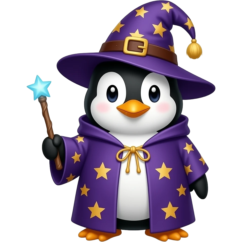 Penguin Wizard emoji