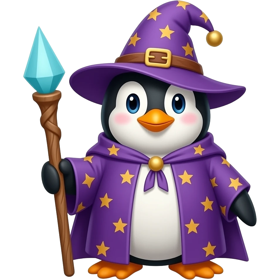 Penguin Wizard emoji
