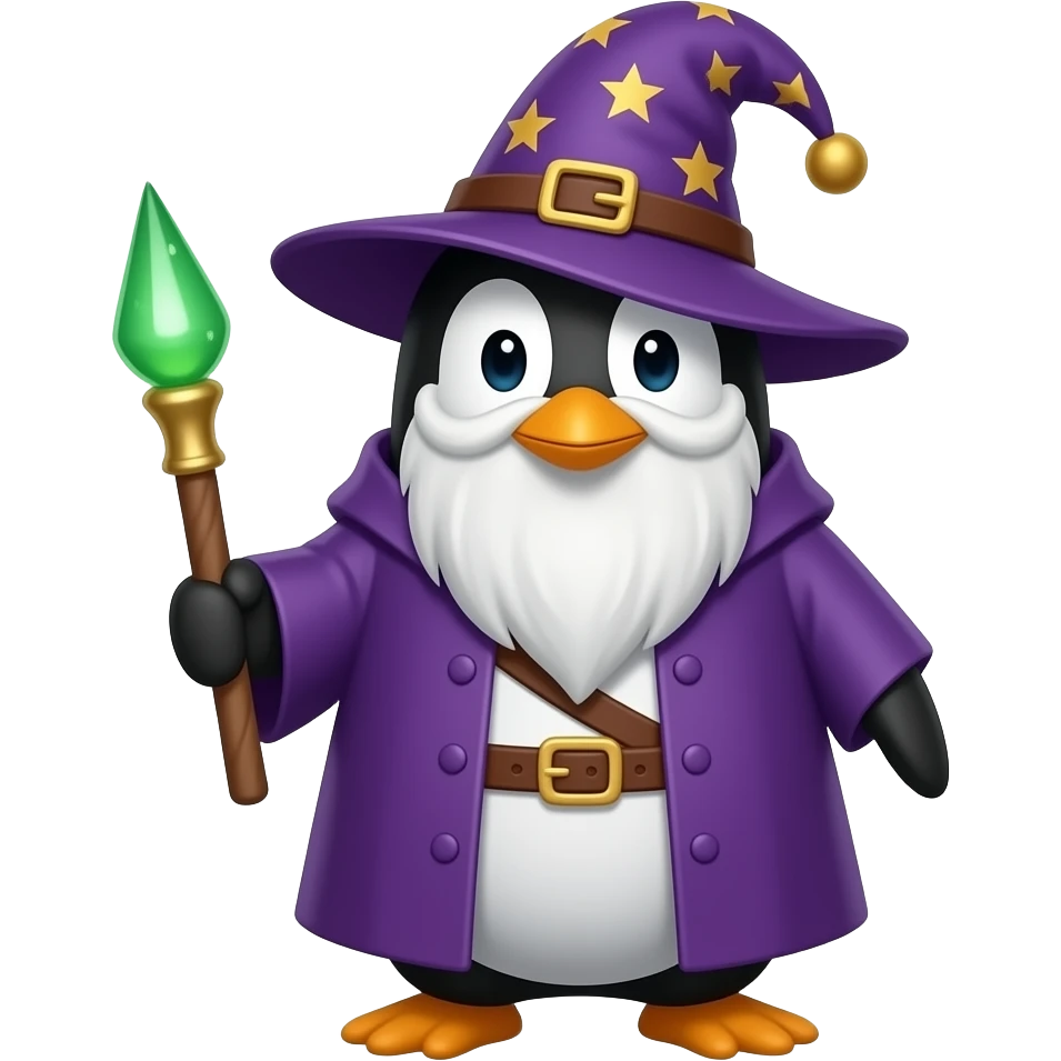 Penguin Wizard emoji