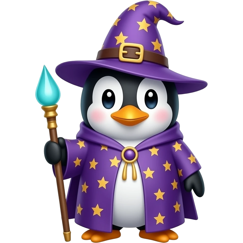 Penguin Wizard emoji