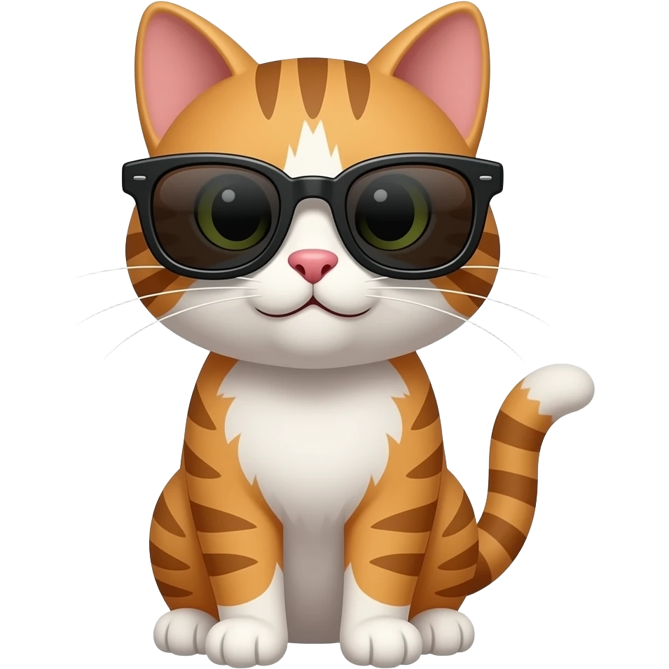 Cat wearing sunglasses emoji | AI Emoji Generator