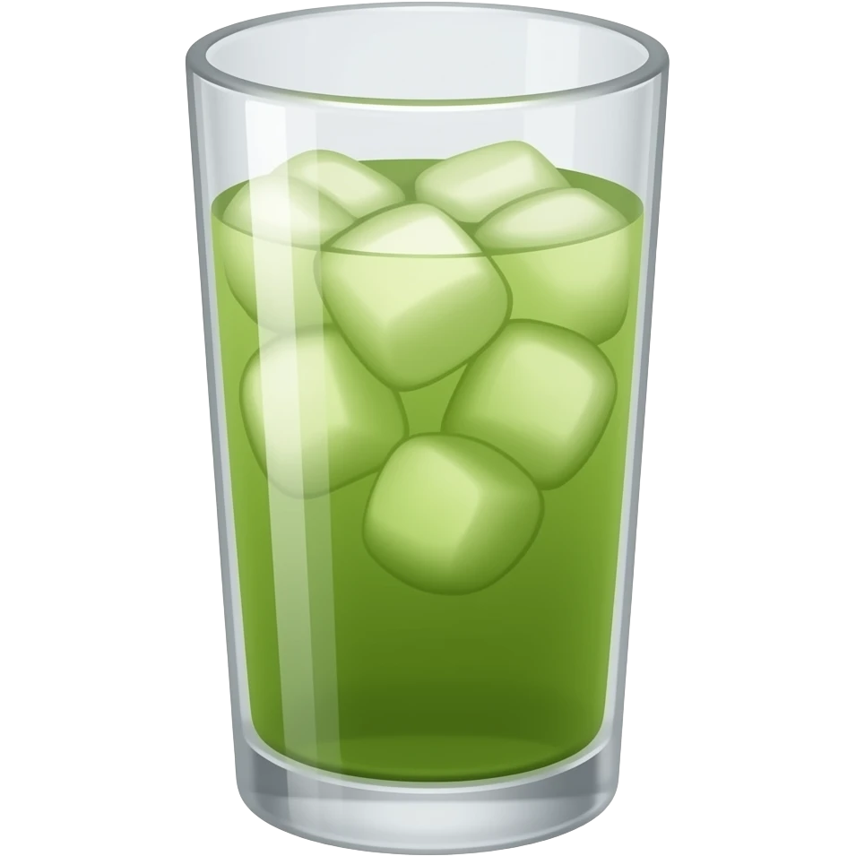 tall glass of ice matcha emoji