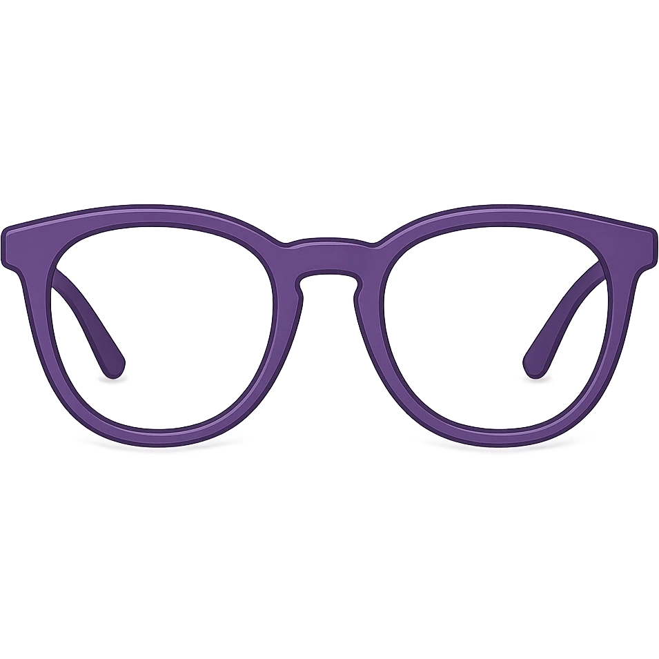 purple glasses emoji