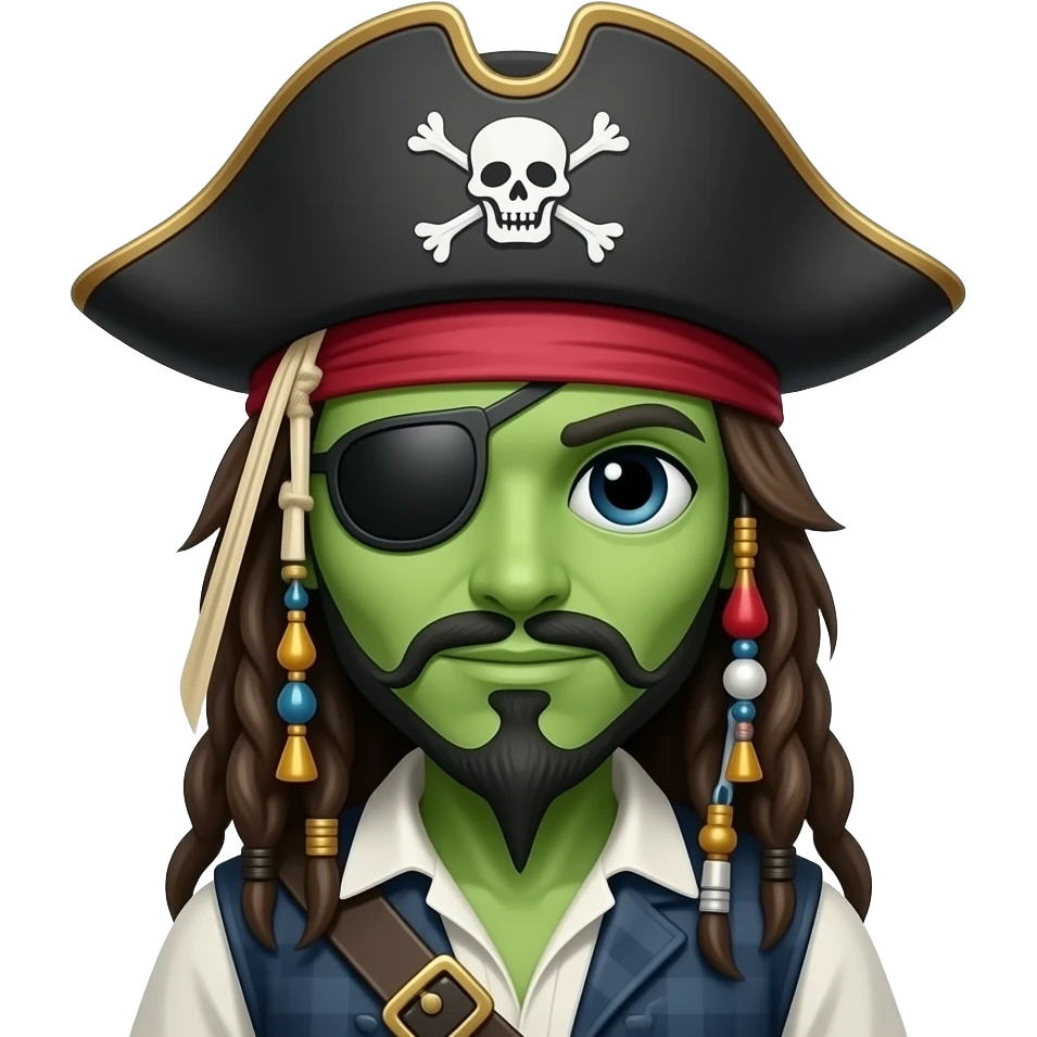 pirate alien portrait emoji