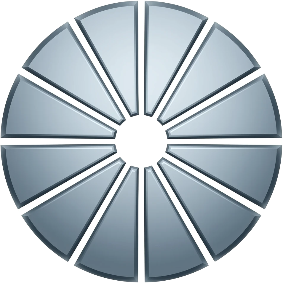 A circle split into 16 pieces emoji
